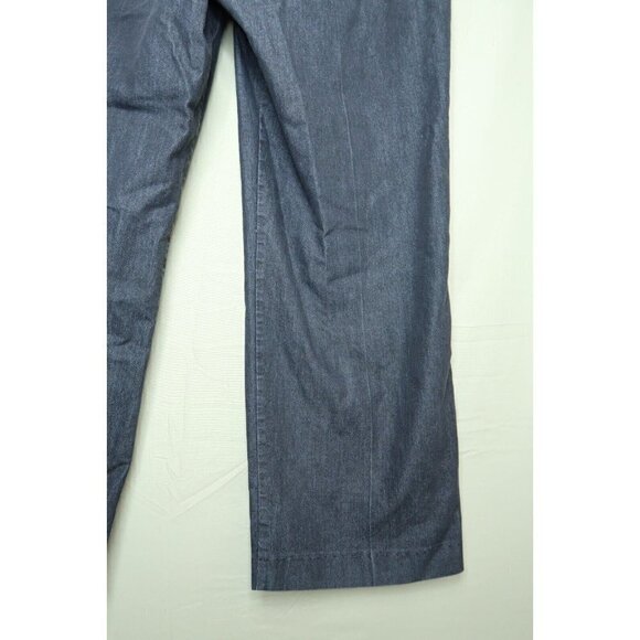 Larry Levine Straight Leg Jeans Black Crop Zip Fly Flap Womens Size 12 EUC - Picture 8 of 9